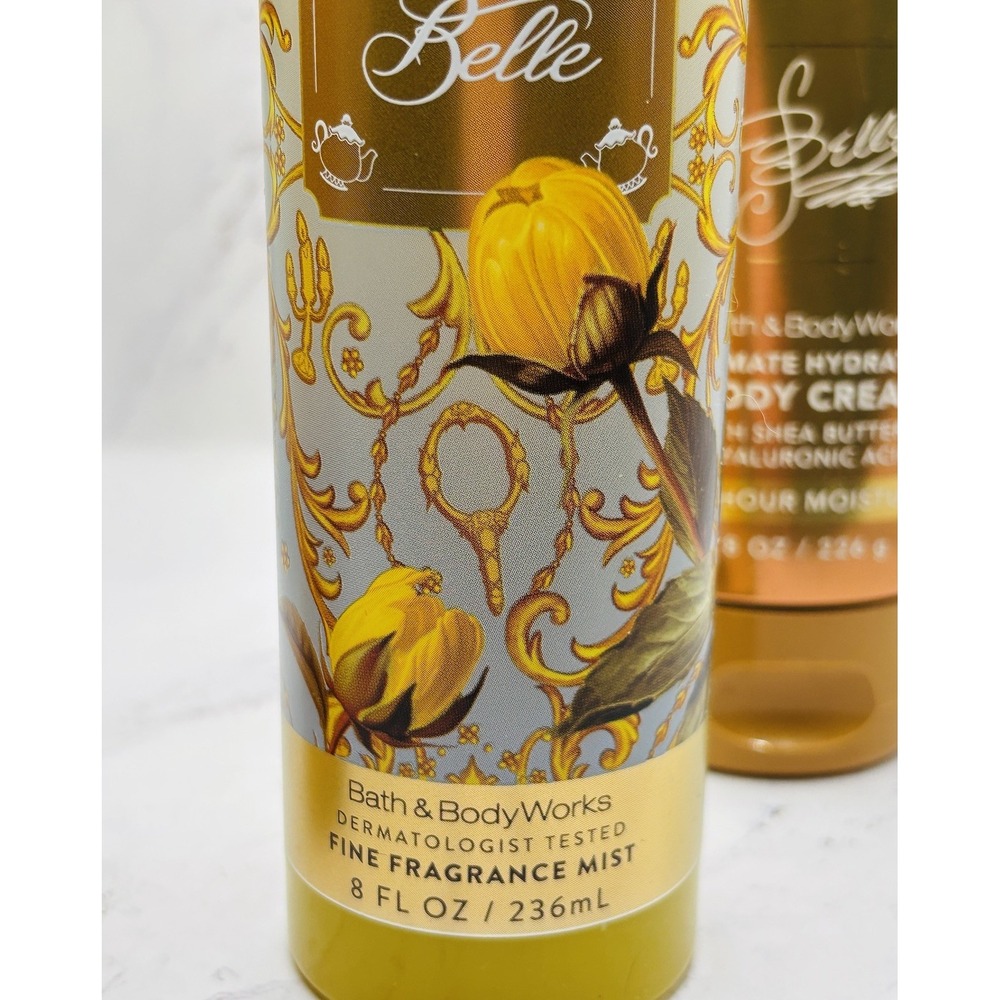 Bath & Body Works Disney Princess Belle 3 Piece Set Body Cream Mist Wash New - Picture 4 of 8